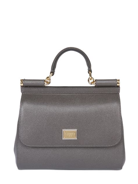 bag dolce gabbana sicily pelle dauphine grey|dolce gabbana sicily bag small.